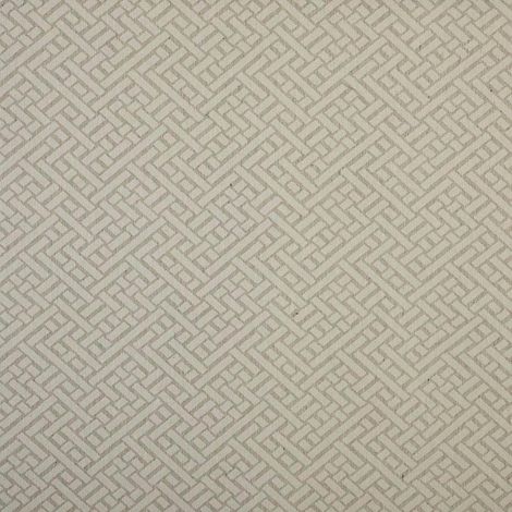 Beigefarbener, geometrischer Jacquard-Polsterstoff, 100 x 280 cm, recycelte Baumwolle