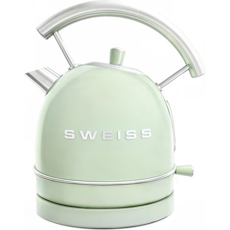 Bollitore vintage SWEISS KTL7 1,8L e base girevole a 360°C, 2200W, verde (1/5)