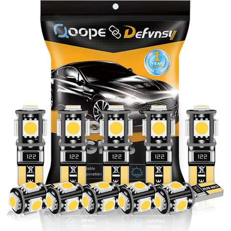 Defvnsy W5W LED T10 194 168 24V LED Light Bulb for Truck - White 6000K (1/5)