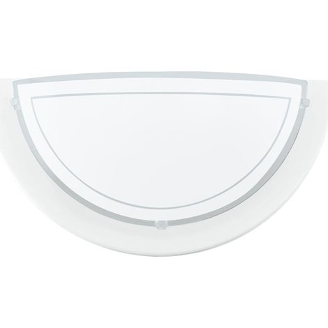 Applique murale en acier et verre, blanche et transparente, pour l'intérieur, avec douille E27