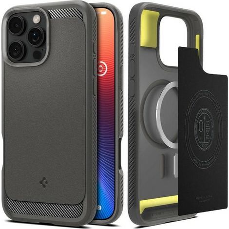 Funda Spigen Rugged Armor para iPhone 16 Pro Max de 6,9" gris/gris ACS07987