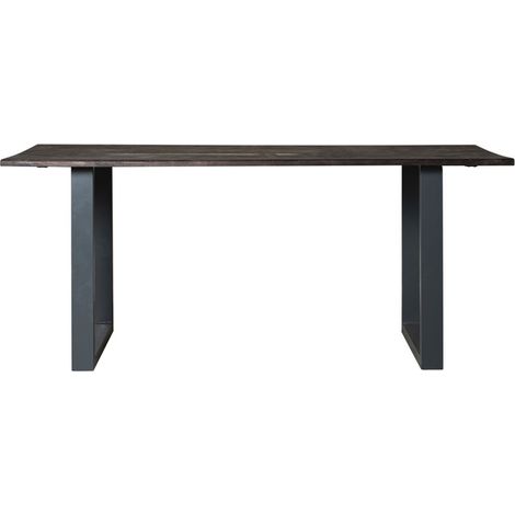 Mesa para comedor fija Dimitro acabado roble oscuro, 180cm(ancho) 76cm(altura) 90cm(fondo). (1/2)