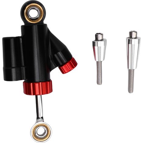 Stabilisateur d'amortisseur de direction de moto réglable en alliage d'aluminium d'aviation 6061 universel pour le contrôle de sécurité. (1/5)