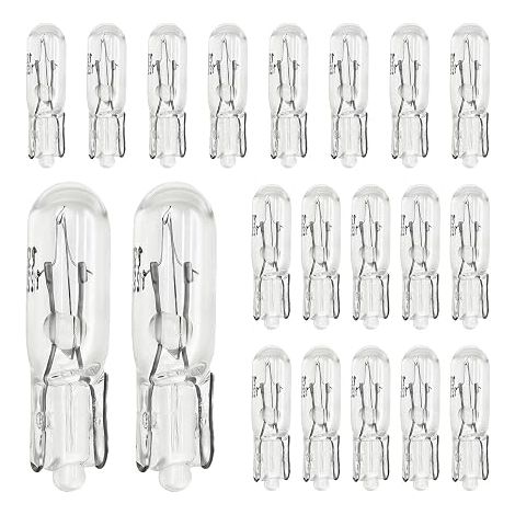 20PCS T5 12V 1.2W LED Incandescent Dashboard Light - White (1/5)