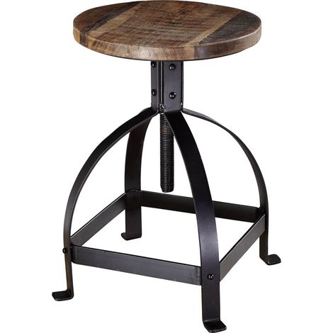 Hocker Altholz 30x30x47 mehrfarbig lackiert INDUSTRIAL 03