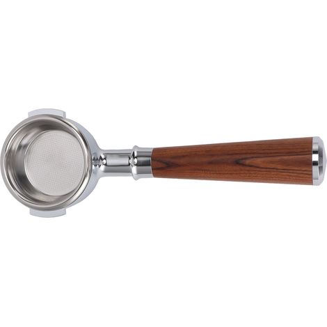 Porte-filtre sans fond 58 mm en alliage d'aluminium, 2 oreilles, avec panier-filtre en palissandre rouge (1/5)