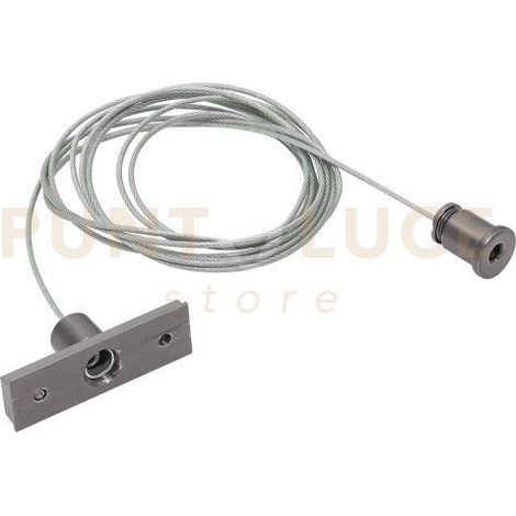 GBIS24 KIT SOSPENSIONE PER BINARIO 48V "GBIN" CON CAVO SINGOLO NICKEL SCURO