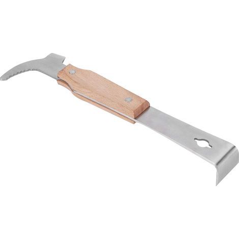 Honigschaber, Bienenstock aus Edelstahl mit Holzgriff, Imkerwerkzeug, Rahmentrennhebel (1/5)