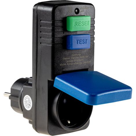 Protection des personnes - Disjoncteur IP54 - Protection contre le courant différentiel - Interrupteur FI pour prise de courant 230 V - Extérieur 30 ms - Séparation 2 pôles - 30 mA - (1/5)