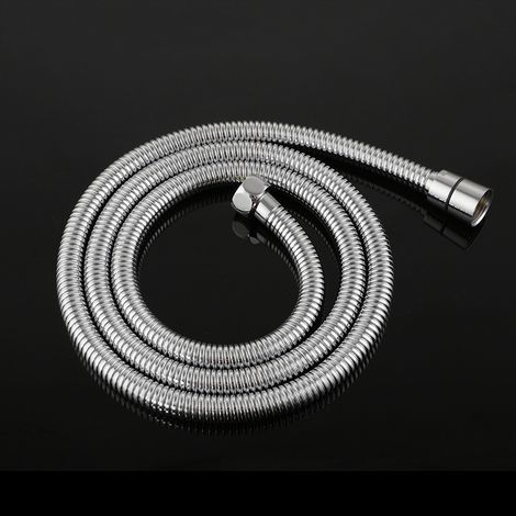 Flexible de douche électroplaqué avec écrou en cuivre, tube intérieur en EPDM haute qualité et tuyau résistant à la haute pression. (1/5)