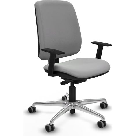 Silla de oficina piqueras y crespo Alares cuero sintético gris claro (1/2)