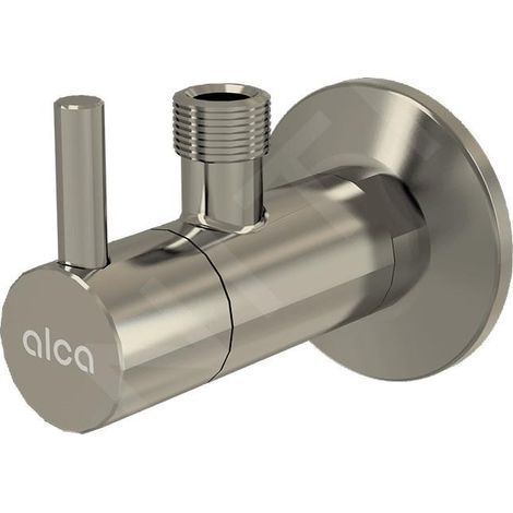 Alca - Vanne d'angle avec filtre, nickel brossé mat ARV001-N-B (1/2)