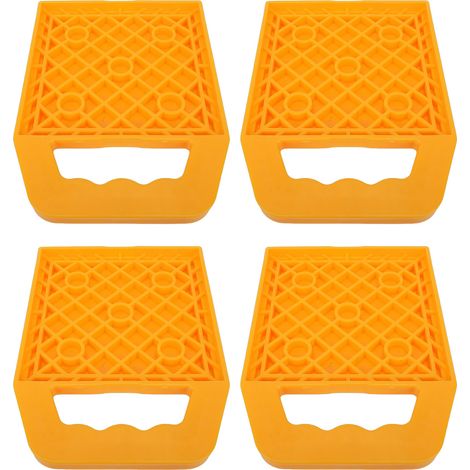 Coussinets de stabilisation universels pour camping-car, 4 pièces, 6,6 pouces X, blocs stabilisateurs de nivellement pour remorque et véhicule de Camping (1/5)