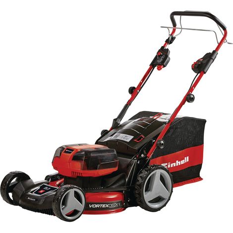 Einhell Professional Tondeuse à gazon sans fil GP-CM 36/47 S HW Li PXC (36V, Brushless, Mulching, largeur de coupe: 47cm, autotractée) Livré avec 4 Batteries 4,0Ah et 2 Chargeurs Doubles