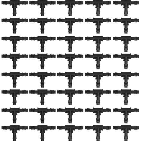 Tropfbewässerungsanschluss, Schlauchverbinder, 8/12-mm-T-Rohr für Garten und Rasen, 40 Stück (1/5)