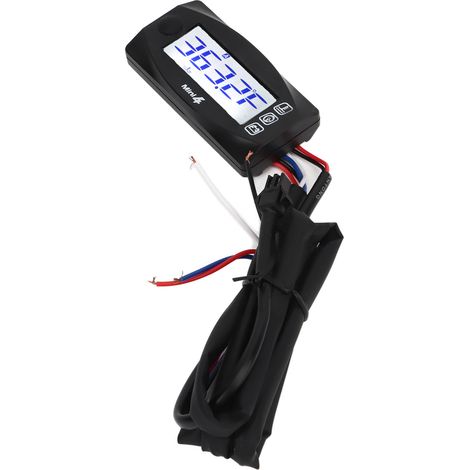 Thermomètre moto 4-en-1 LCD numérique : température huile, heure, tension, vitesse, DC12V M14x1.25 (1/5)