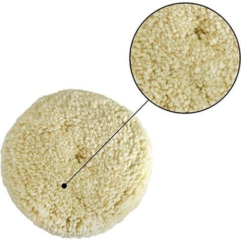 Kit de 2 disques de polissage en laine naturelle pour l'entretien et la réparation de carrosserie et le polissage de votre voiture. (1/5)