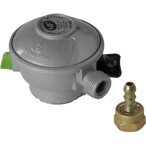 Regulador de presión de butano Conexión rápida diámetro 20 mm, M20x150 con boquilla, 1,3 kg/h