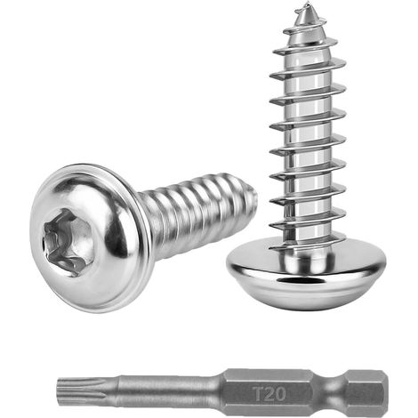 150 Vis Torx M4x12 Inox, Tête Ronde, Autotaraudeuses, T20 (1/5)