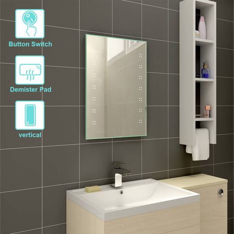 500 x 700mm BathroomIlluminated LED Mirror with Demister(Type E) (1/2)