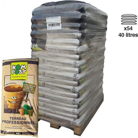 Terreau professionnel stimulateur plantation 54 sacs de 40 litres (1/5)
