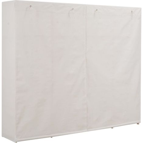 Garde-robe,Armoire Blanc 200 x 40 x 170 cm Tissu CFW53793 (1/5)
