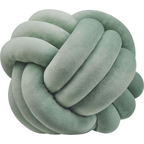 Morbido Cuscino Decorativo a Forma di Nodo Menta 30 x 30 cm Malni