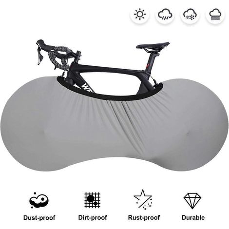 Housse de vélo, sac de rangement anti-poussière pour vélos, lavable, résistant aux rayures, sac élastique pour pneus de vélo (VTT, vélo de route) - Taille M-AquaForge (1/5)