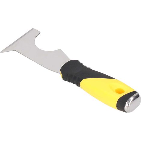 Couteau à mastic multifonctionnel, lame épaisse, grattoir en acier inoxydable pour décaper la peinture, manche antidérapant, 6,5 cm / 2,6 pouces