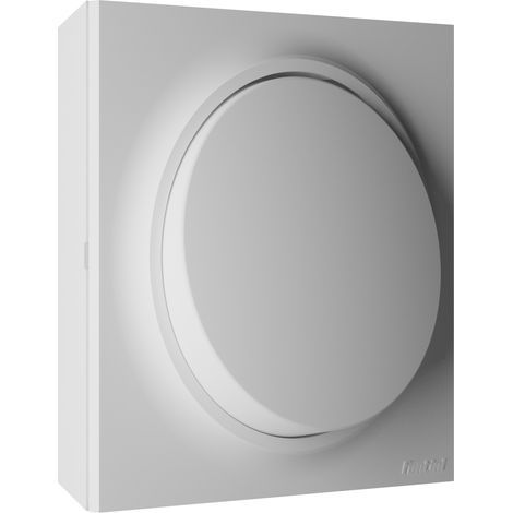 Bouton poussoir saillie complet blanc – Installation en apparent avec moulures 10mm – Compatible encastré Ø 65-67mm – 10A 1380W – Fontini (1/6)