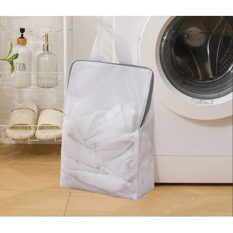 Bolsa para ropa sucia para lavadora, red para la ropa sucia, bolsa para la ropa sucia con asa y cremallera, bolsa para la ropa sucia para ropa interior, blusas y camisas, 40 x 50 cm, juego de 2