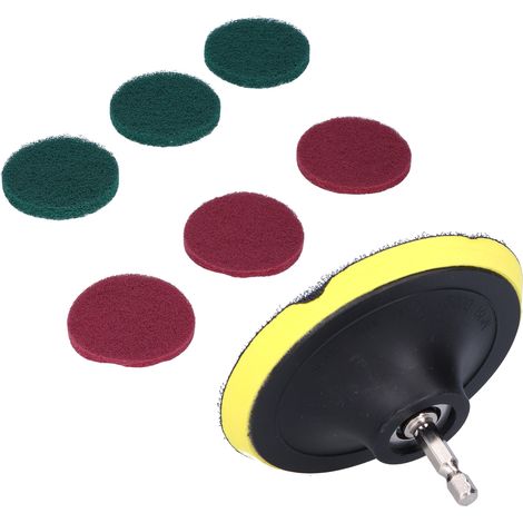 Lot de 4 disques de ponçage auto-adhésifs pour polir meubles en bois, patins abrasifs à poncer, feuilles de lustrage pour maison (1/5)