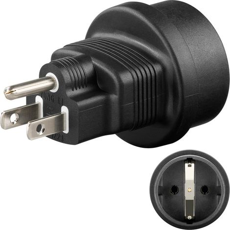Steckdose de Kontakt de Schutz in el Adapter de Reiseadapter de Strom de Stecker de USA / Japan, 1 Stück, 95308 (1/2)