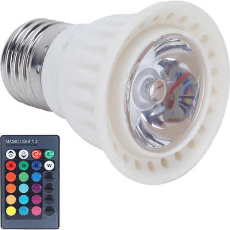 Projecteur LED RGB multicolore en plastique pour bars et karaokés, culot RGBW 16 couleurs, pour la décoration intérieure (culot E27). (1/5)