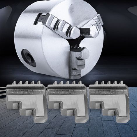Lot de 3 paires de mors intérieurs K11-80 à centrage automatique pour tour à métaux, outil d'usinage des métaux (1/5)