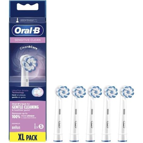 Oral-B Sensitive Clean 80339547 tête de brosses 5 pièce(s) Blanc (1/4)
