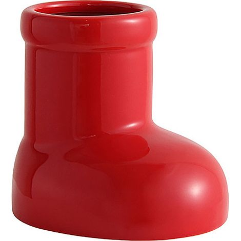 Vase en céramique Petit modèle rouge Décoration de Noël originale Style botte Design créatif Instagram Ambiance festive (1/5)