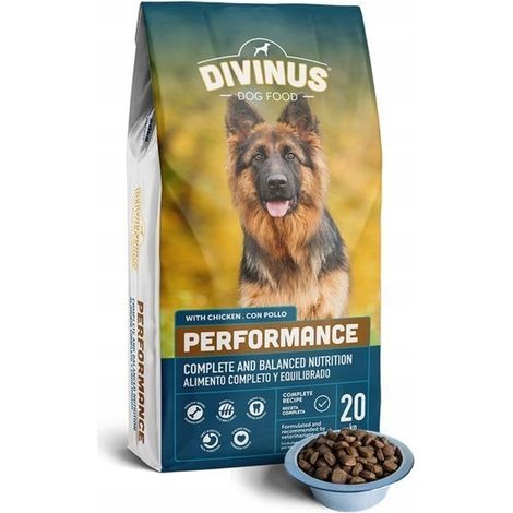 Alimento seco Divinus Performance para pastor alemán de 20 kg
