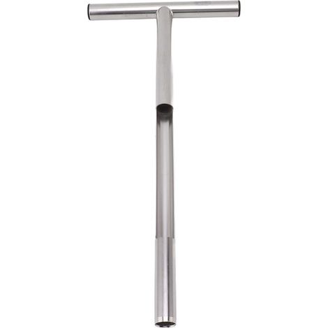 Sonda muestreadora de suelo portátil de acero inoxidable 304 con mango en T, herramienta de muestreo de suelo para granja, jardín y césped, 53 cm (21 pulgadas) (1/5)