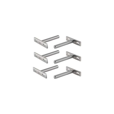 Supports d'étagère flottante en métal, fixations dissimulées de 3 pouces, support d'étagère flottante, support de montage mural caché, 6 pièces. (1/5)
