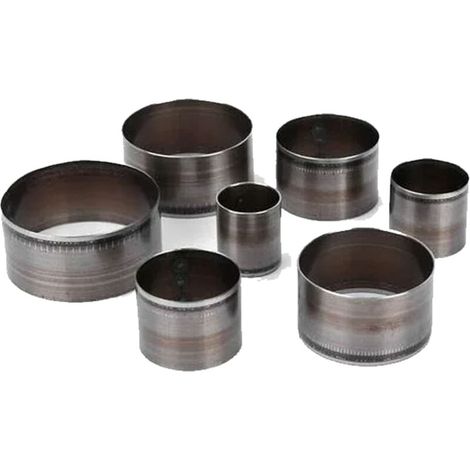Set di 7 utensili per la lavorazione della pelle, tra cui punzone e punzone circolare cavo, per la lavorazione della pelle, misure 20/25/30/35/40/45/50 mm. (1/4)