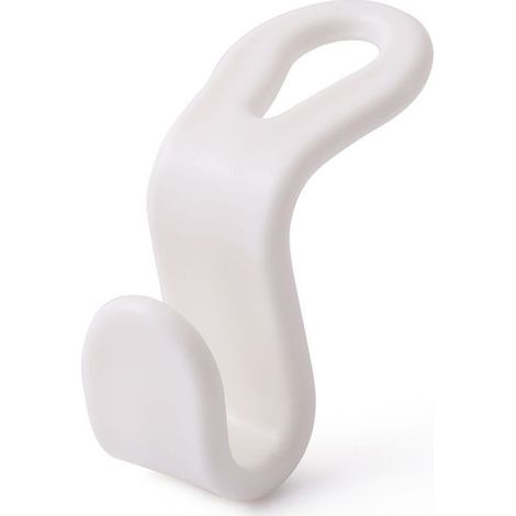 50 ganchos para perchas que ahorran espacio, ganchos conectores apilables para perchas, perchas de plástico para conectar, ganchos colgantes en cascada, para ahorrar espacio en el armario (blanco) (1/5)