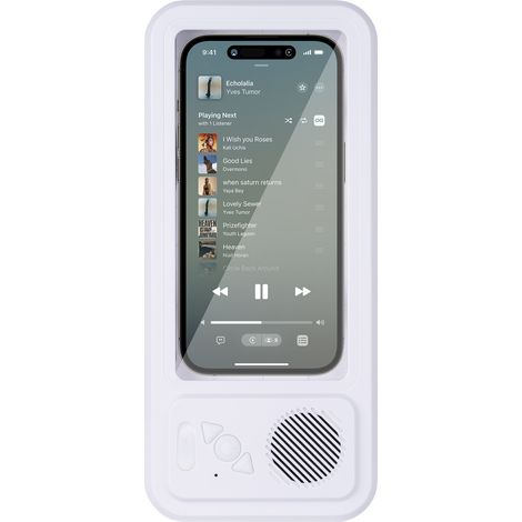 Support téléphone douche enceinte Bluetooth étanche IPX6 anti-buée rotation 480° pour mobile 4 à 7 pouces salle de bain (1/5)