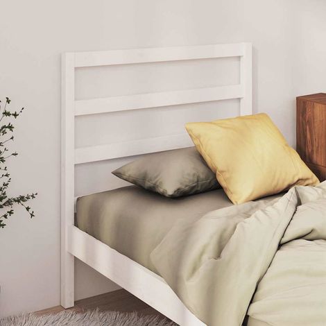 vidaXL Cabecero de cama madera maciza de pino blanco 95x4x100 cm (1/5)