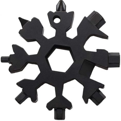 Clé à molette multifonctionnelle, lot de 1, couleur noire, 18 en 1, pour l'entretien, le montage et la réparation à domicile.-AquaForge (1/5)