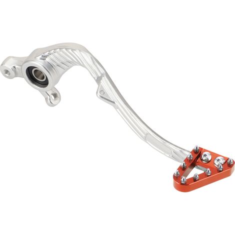 Pédale de frein sans fil KTM 2024 EXC250/300 (tige blanche argentée avec embout doré) (1/5)