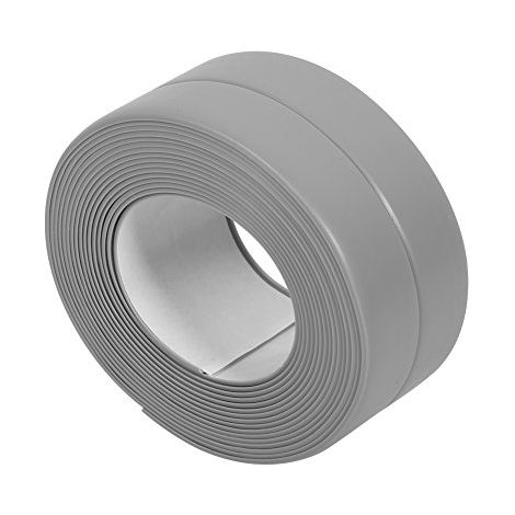 2 Rouleaux Bandes d'étanchéité Autocollantes, Ruban d'étanchéité Ruban Adhésif Etanche Anti-moisissure Résistant à l'huile Joint pour Salle de Bain Cuisine Toilettes (38mm3,2m, Gris). (1/5)