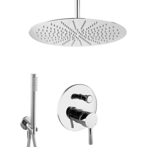 Système de douche encastré XXL 40 cm PaulGurkes avec douche pluie