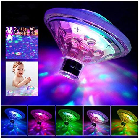 Lampe LED flottante à piles pour piscine/étang, 7 modes de couleurs mélangées (2 pièces)-AquaForge