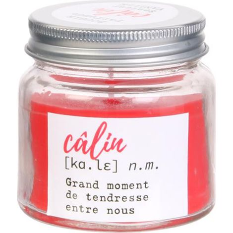 Bougie parfumée VASO Câlin rouge senteur vanille (1/2)